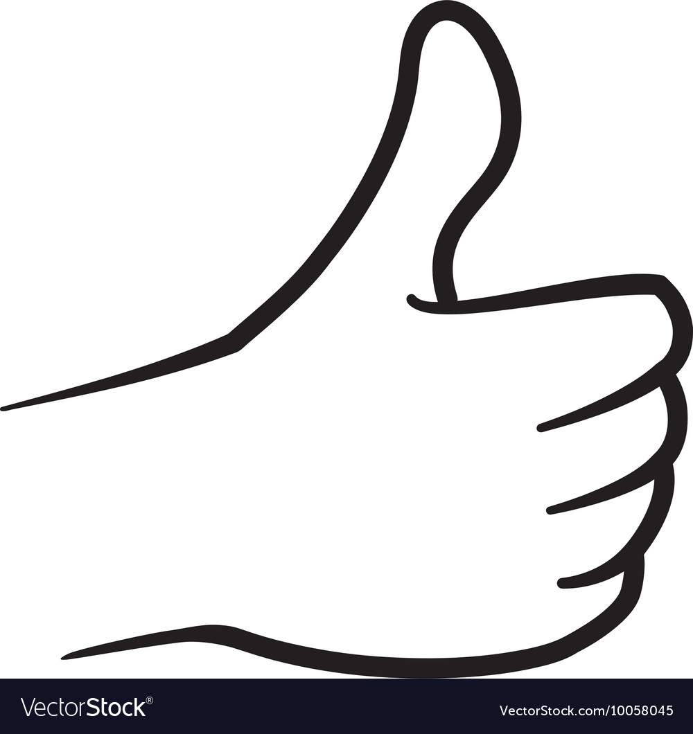 Thumbs up icon hand design graphic