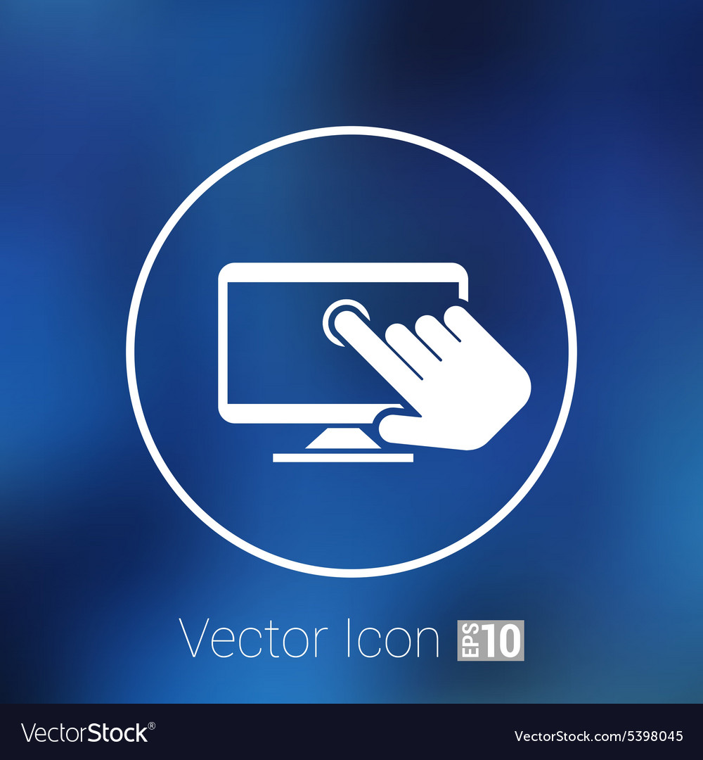 Touch screen icon display finger tap