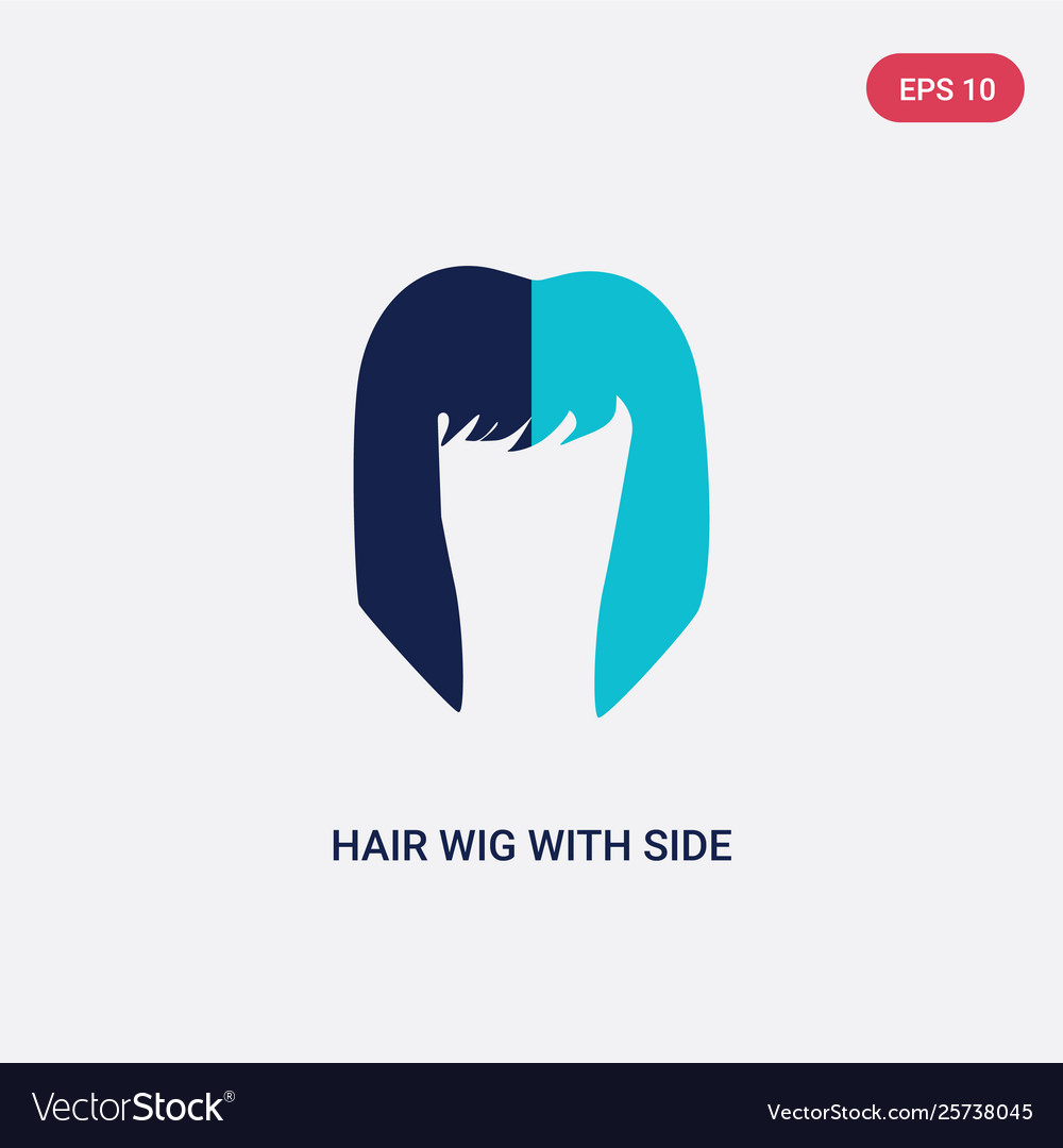 Two color hair wig with side icon from fashion