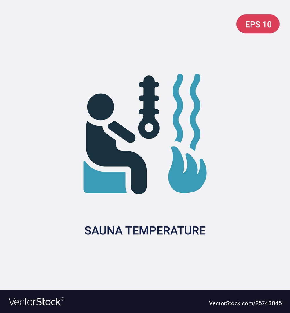 Two color sauna temperature icon from vector image Two color sauna temperature icon from