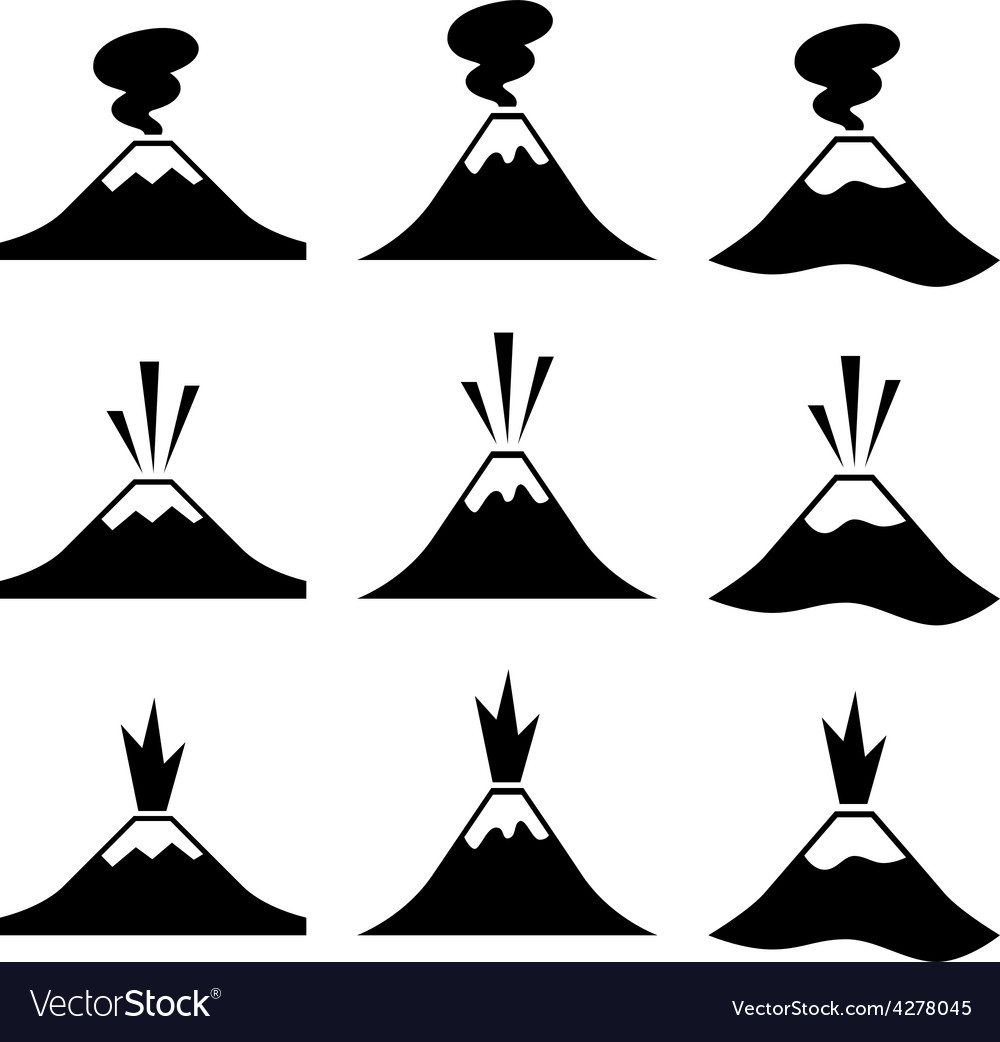 Volcanic Eruption Pictograms - Hot Ash