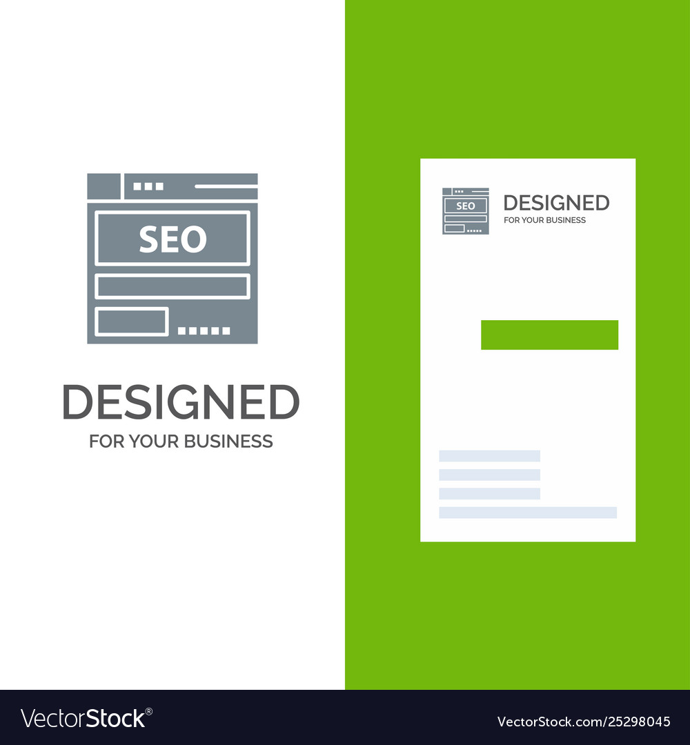 Website server data hosting seo tech grey logo vector image Website server data hosting seo tech grey logo