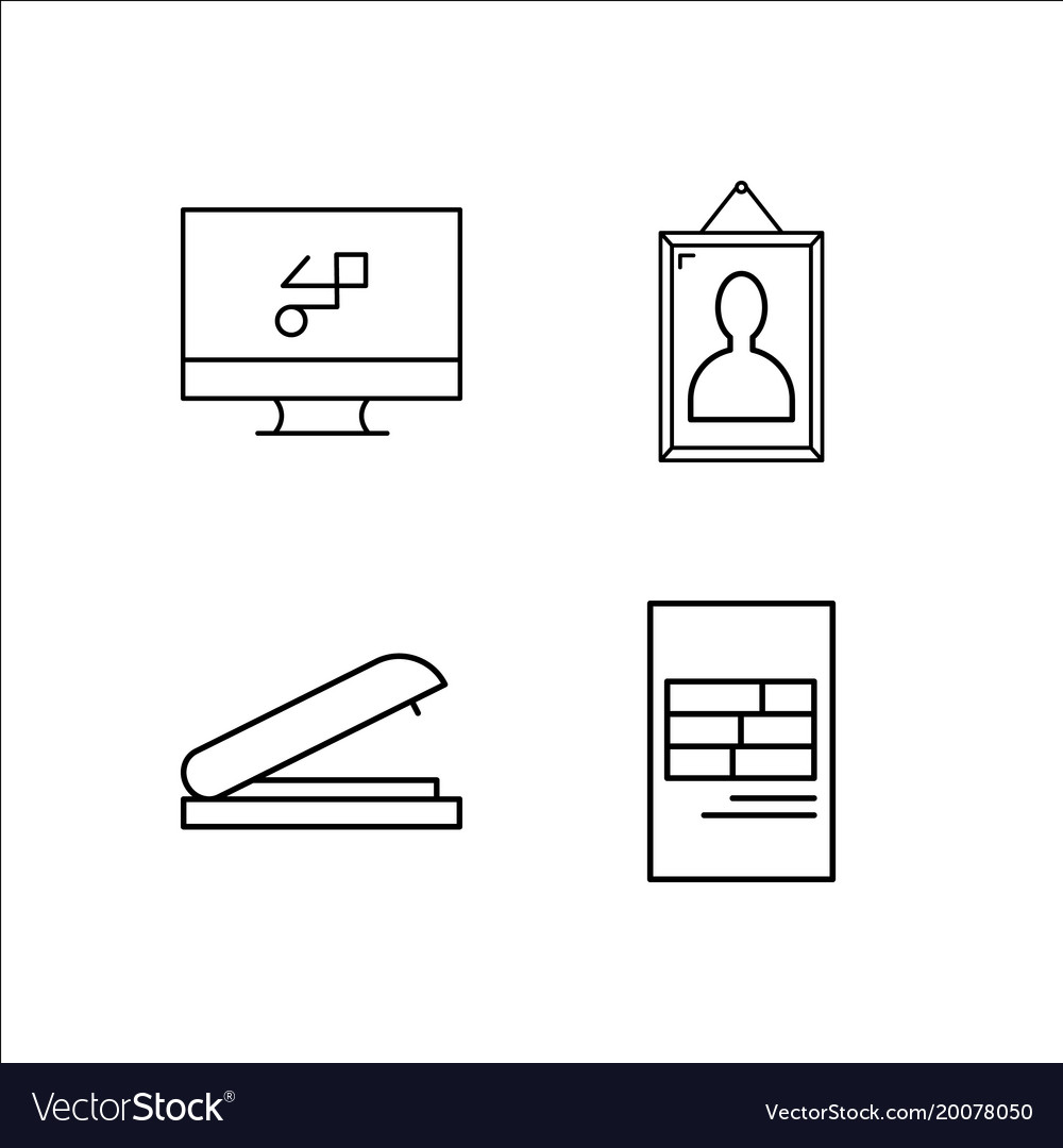 Design and studio simple linear icon setsimple