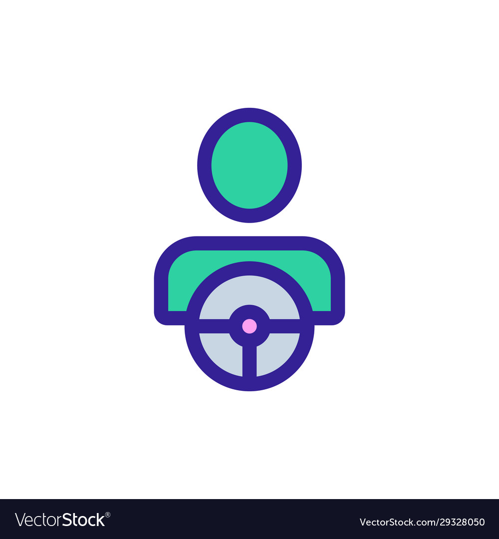 Driver icon isolated contour symbol