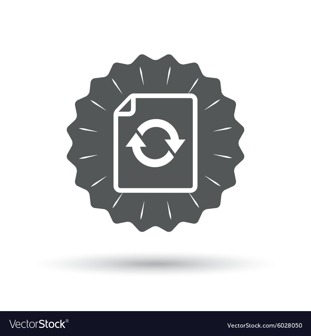 File document refresh icon reload doc symbol