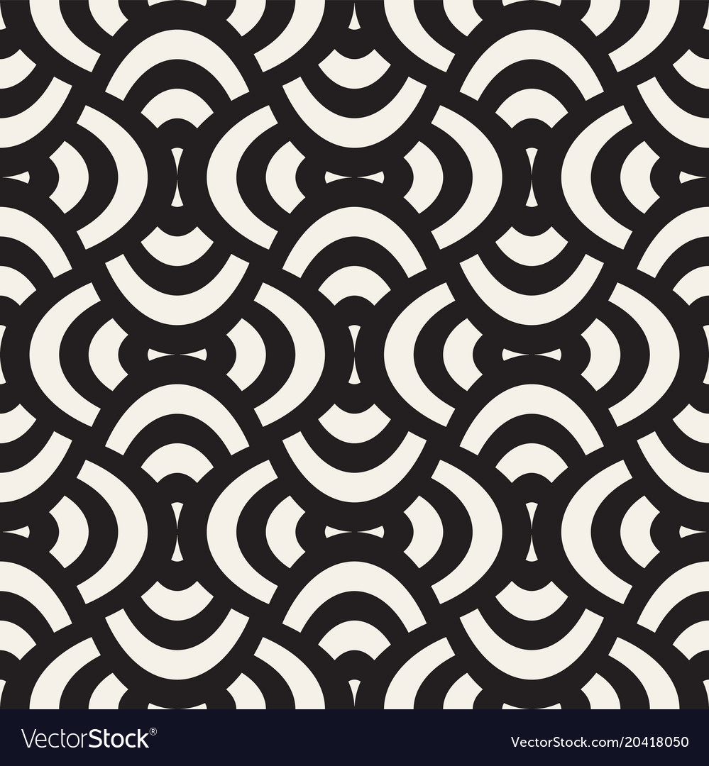 Geometric seamless pattern with curved