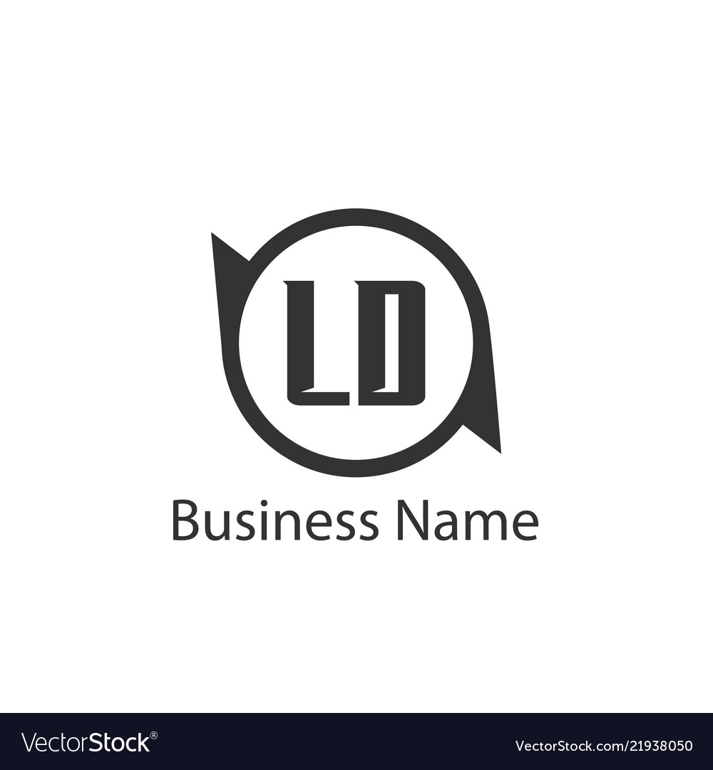 Initial letter ld logo template design