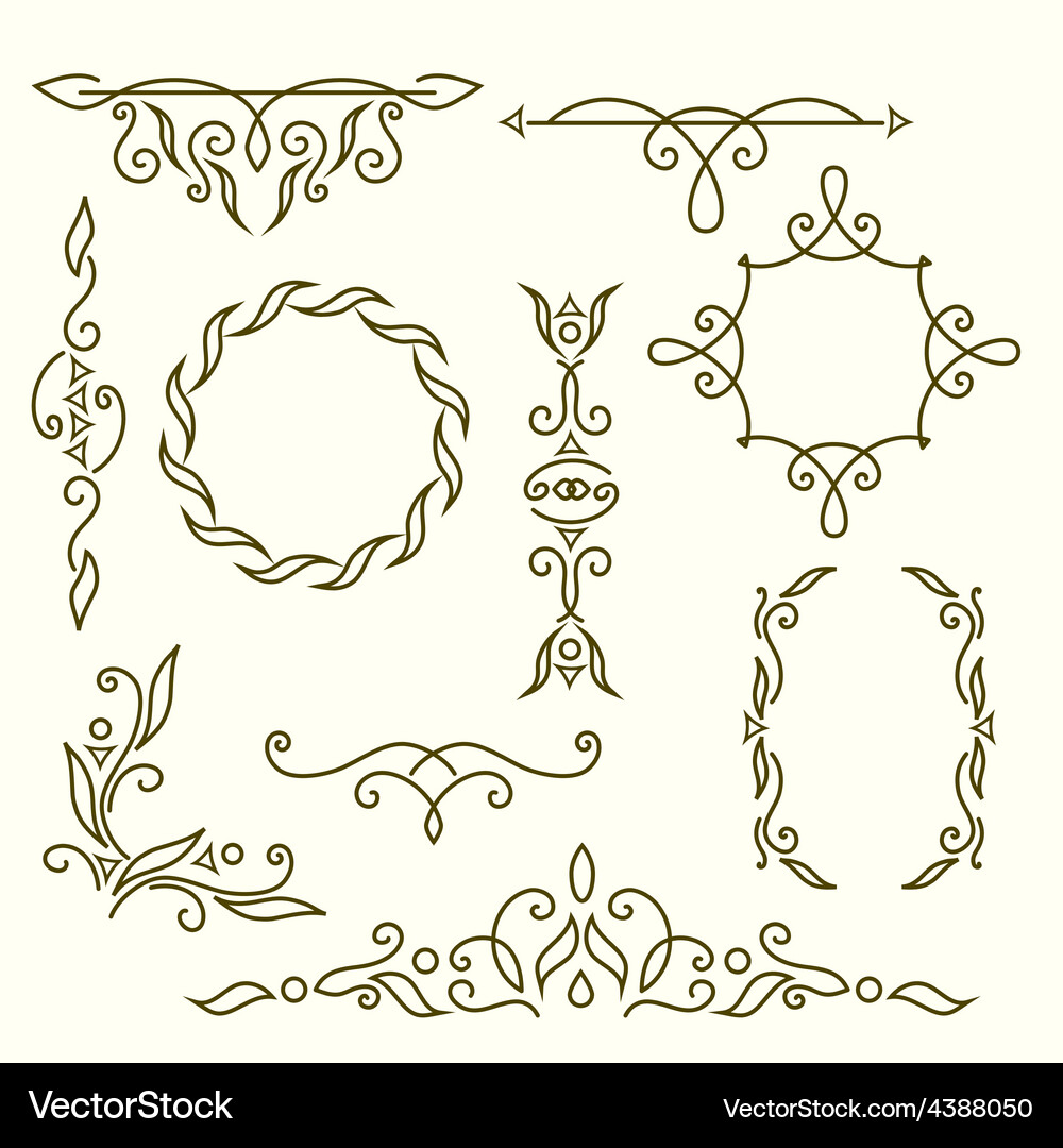 Monogram design elements graceful template Vector Image