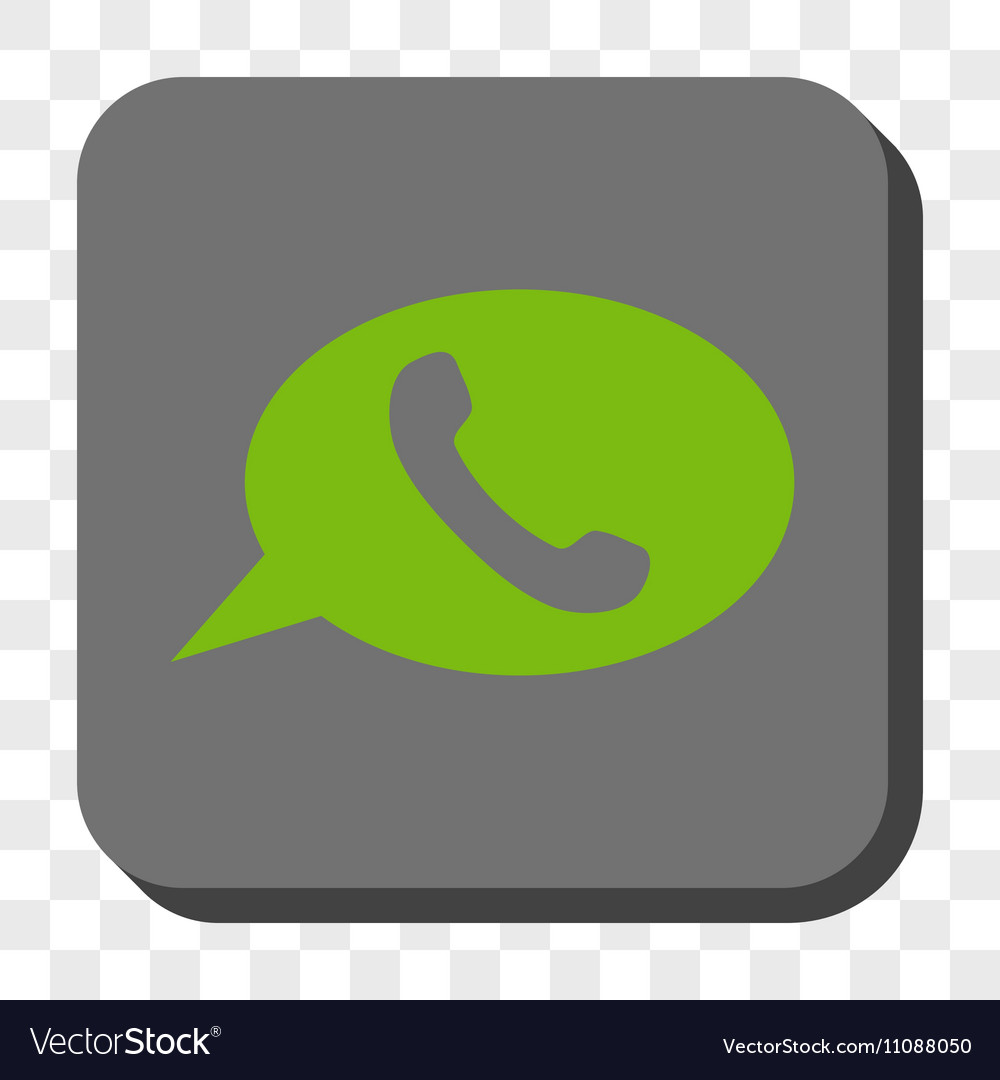 Phone message rounded square button