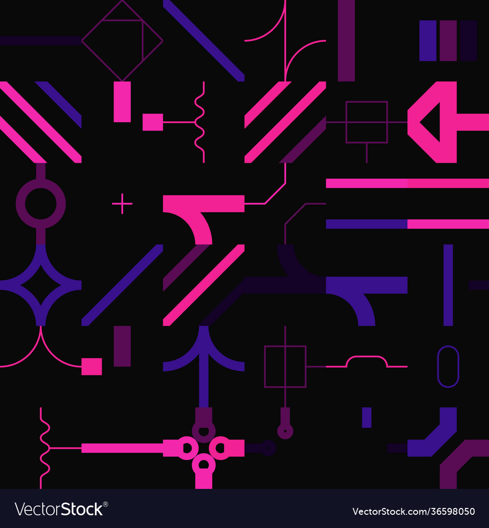 Retro future abstract pattern vector image Retro future abstract pattern