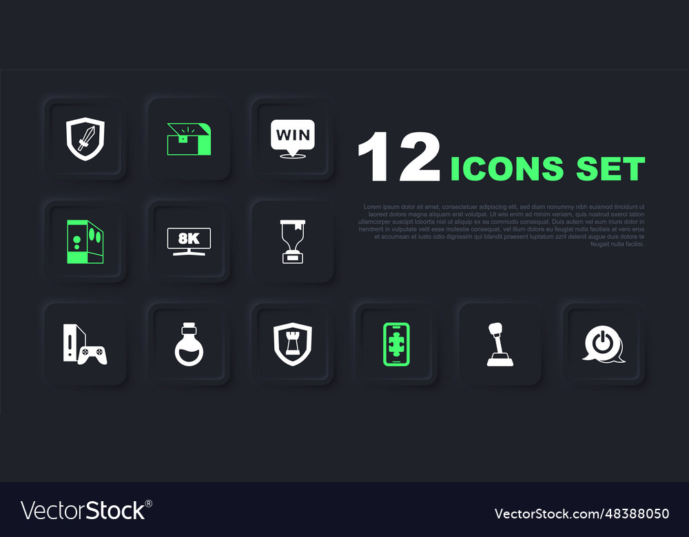 Set gear shifter power button computer monitor Vector Image Set gear shifter power button computer monitor