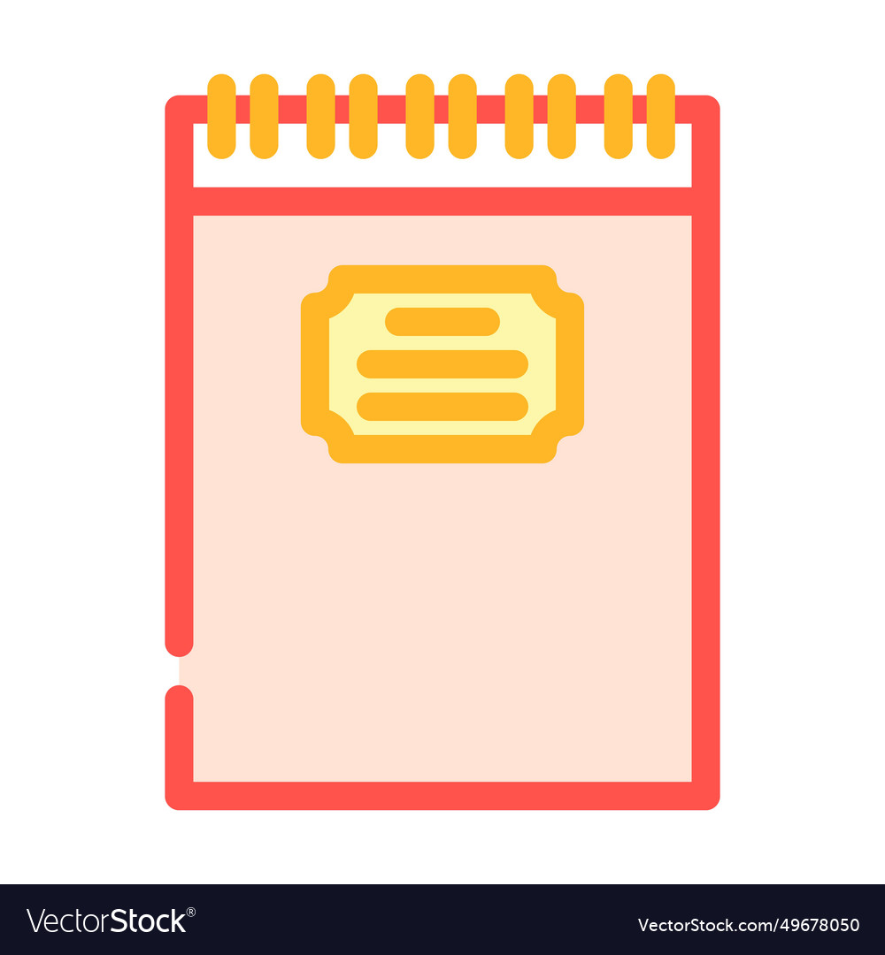 Spiral notepad list color icon