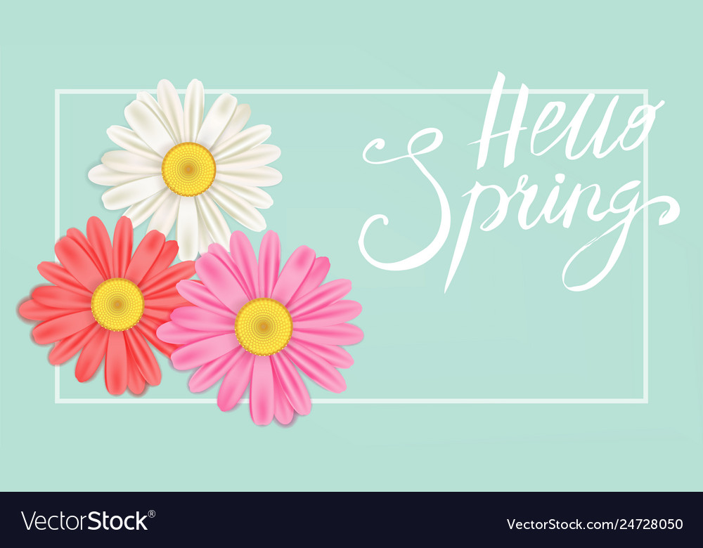 Spring Flowers Banner - Hand Lettered
