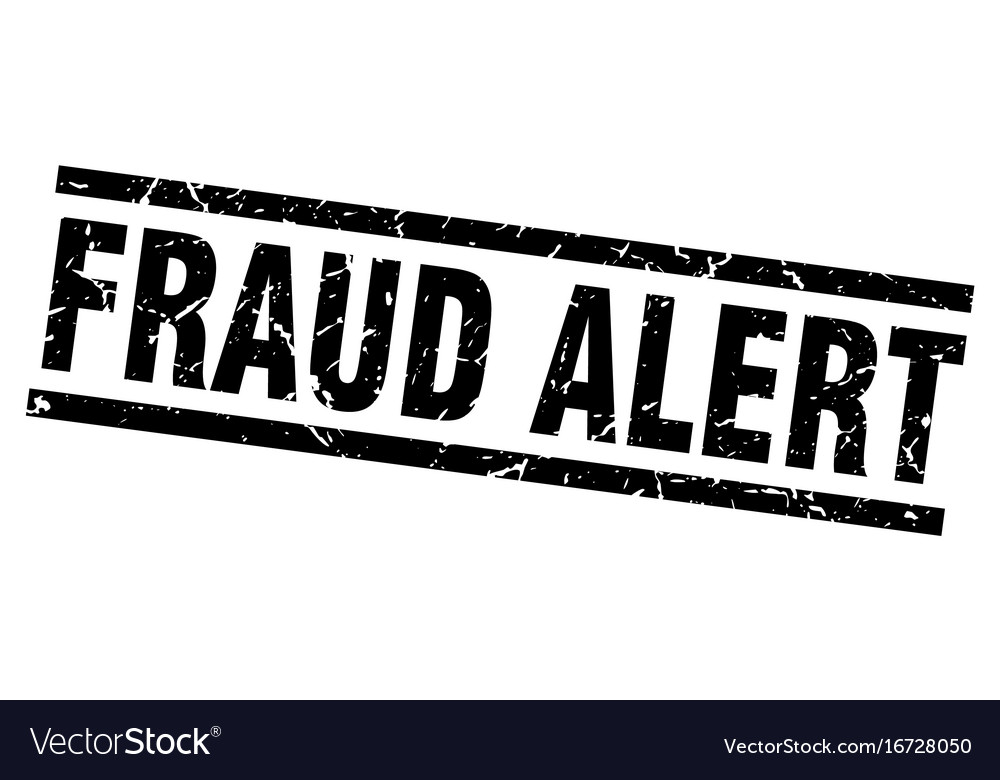 Square Grunge Black Fraud Alert Stamp Royalty Free Vector