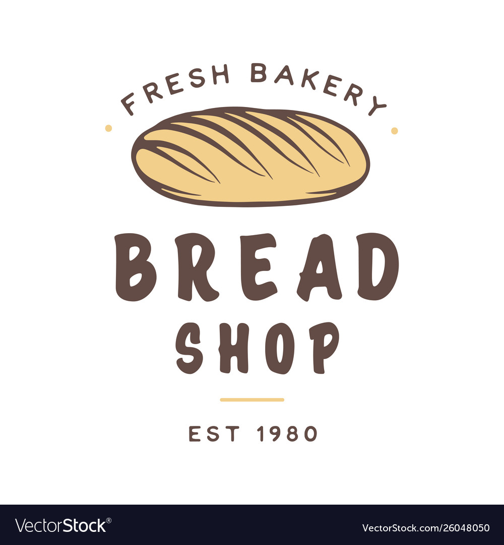 Vintage style bakery shop label badge emblem logo Vector Image