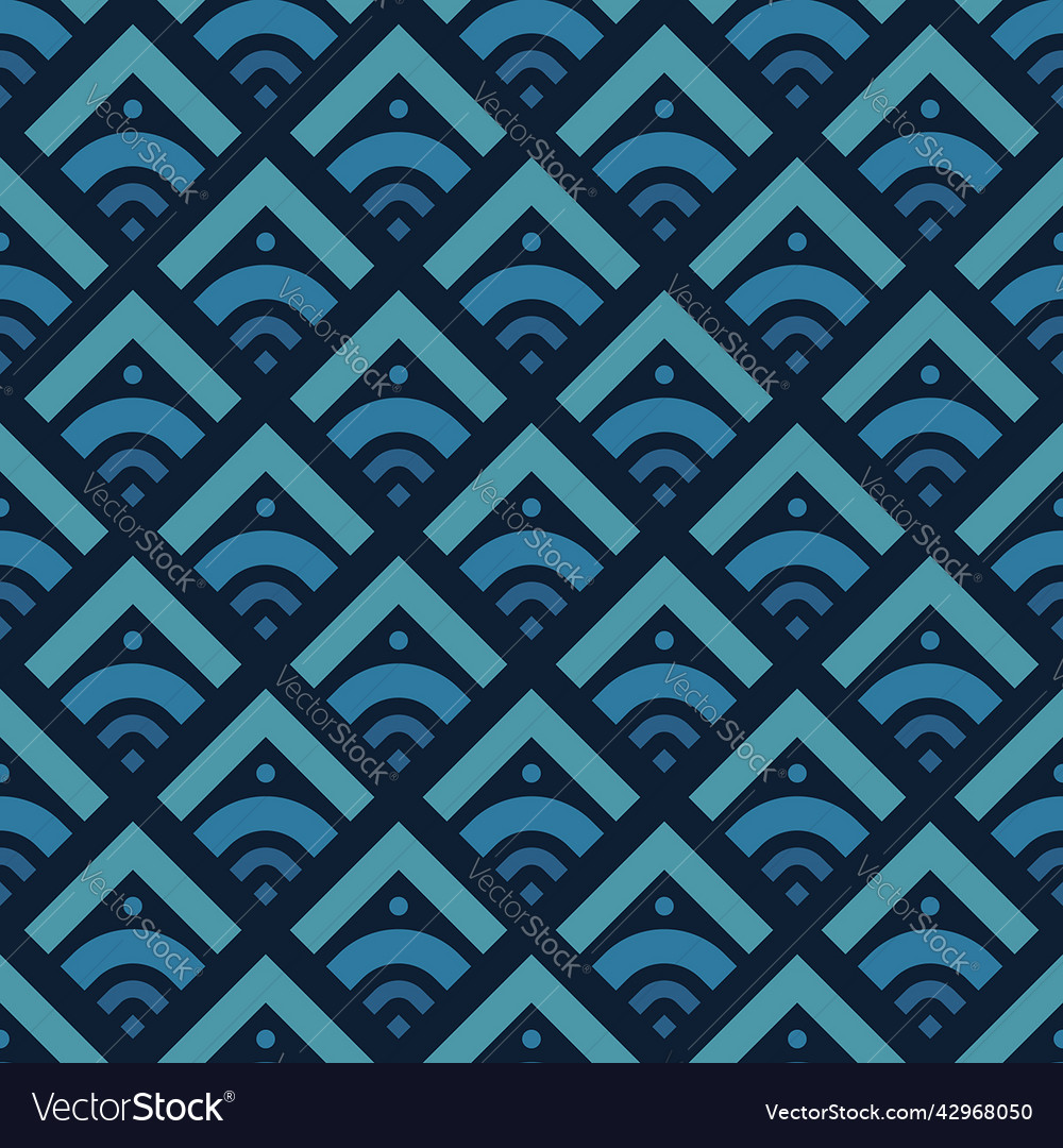 Water wave pattern background square and curved vector image Water wave pattern background square and curved