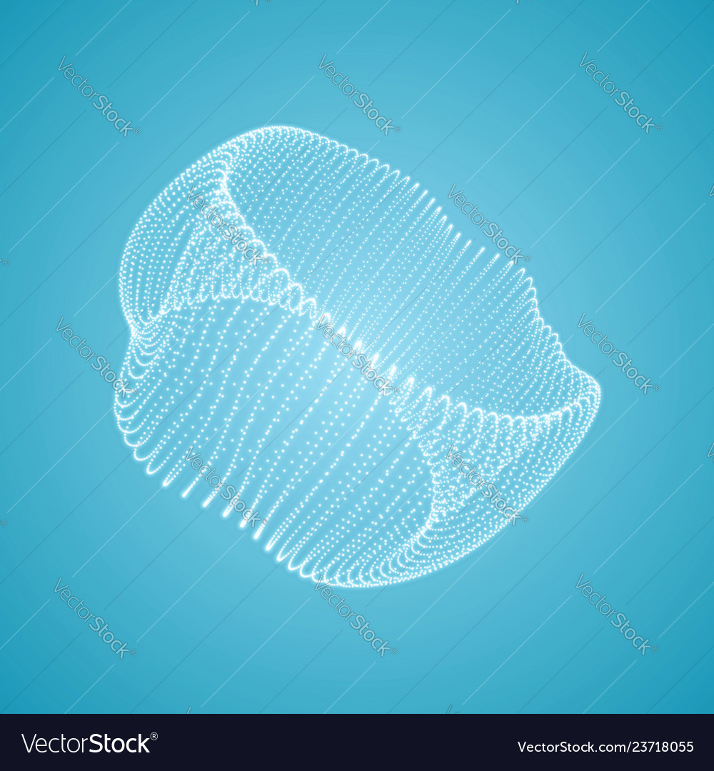 Abstract 3d connection structure molecular grid vector image Abstract 3d connection structure molecular grid