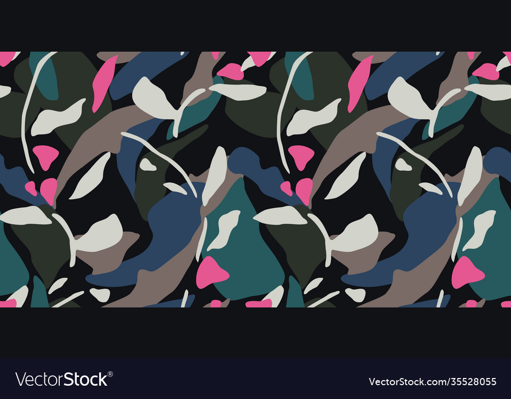 Artistic seamless pattern with abstract leaves vector image Artistic seamless pattern with abstract leaves