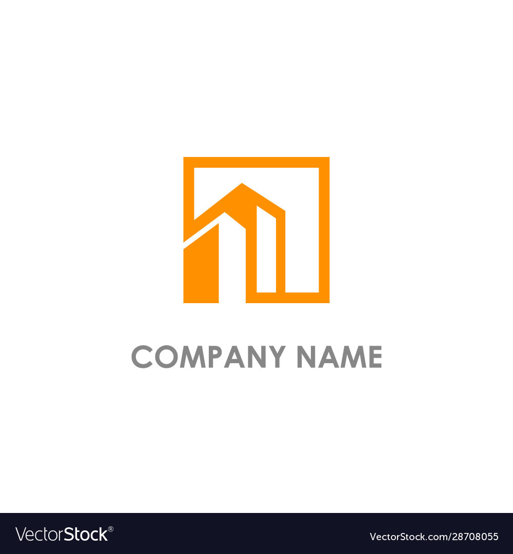 Building cityscape realty logo Royalty Free Vector Image