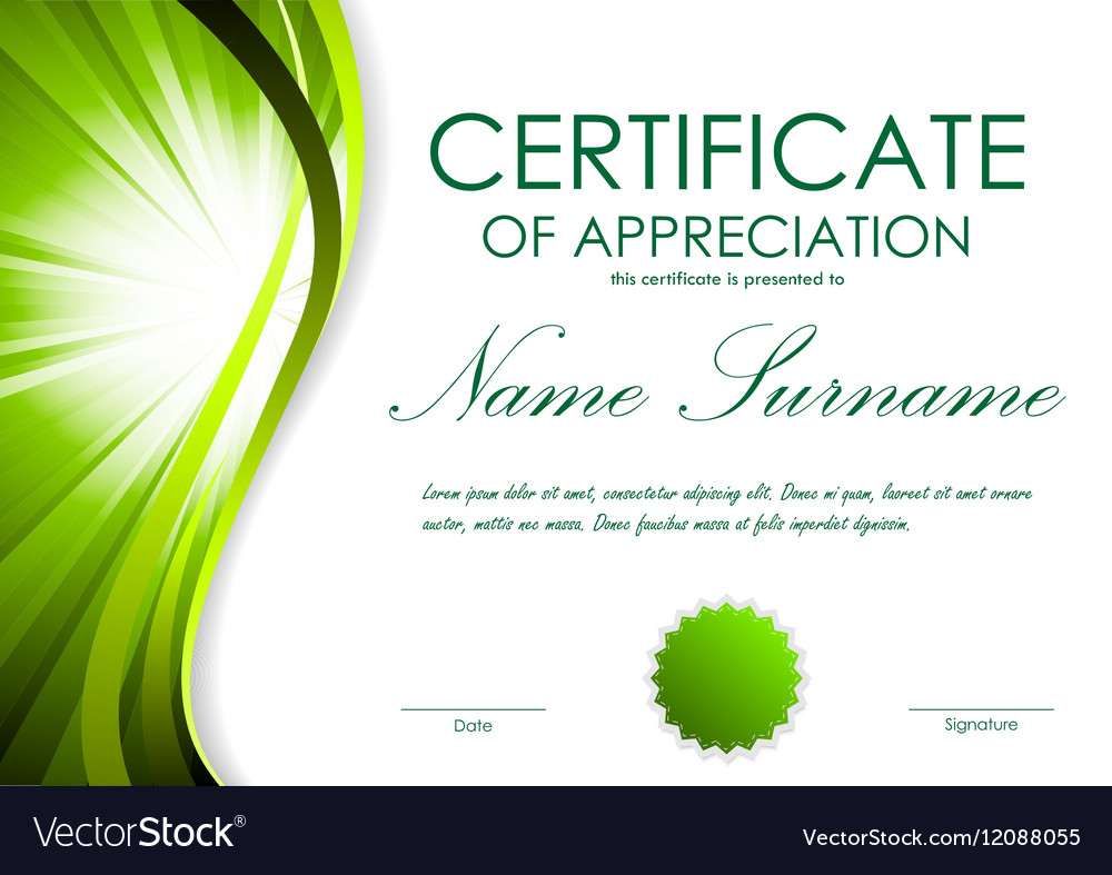 Blank Design Certificate Of Recognition Template Free Template Ppt