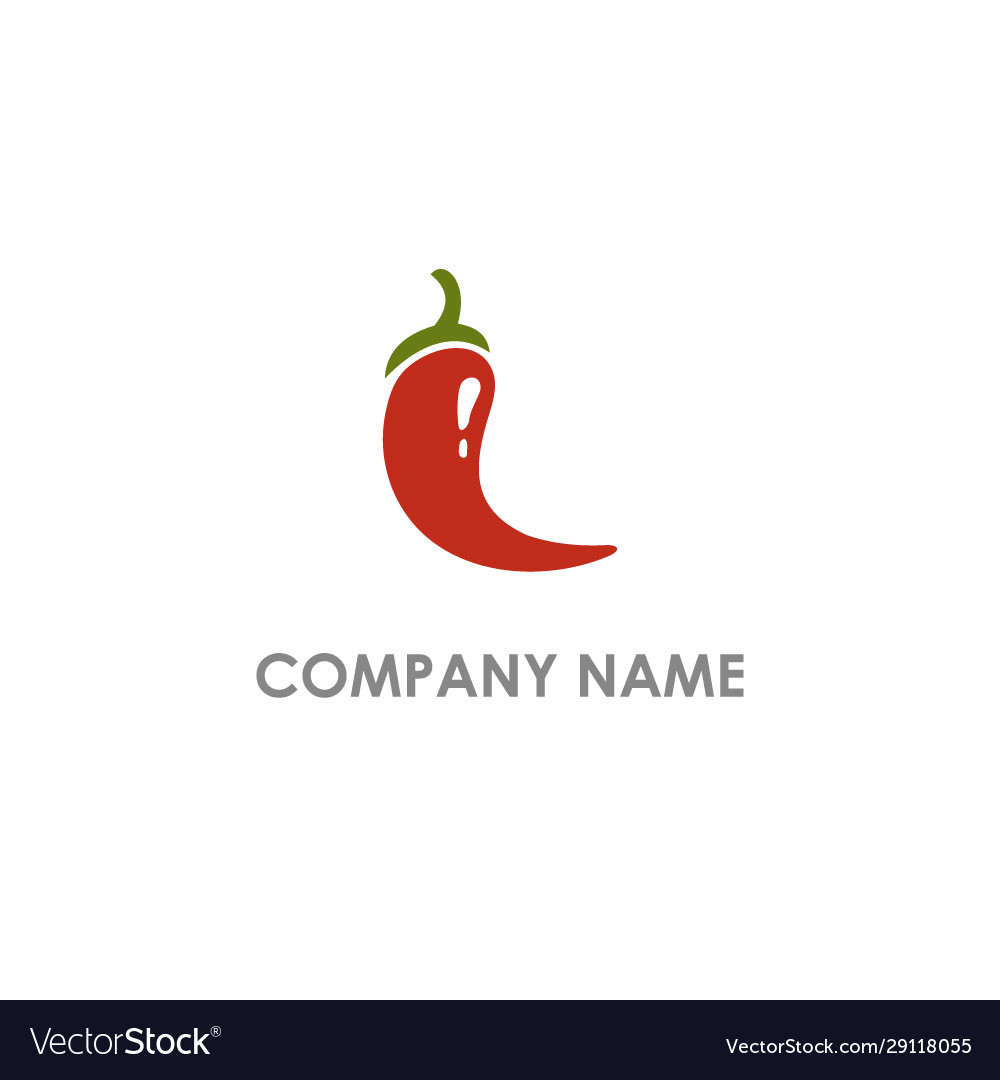 Chili fruit vegetable logo Royalty Free Vector Image