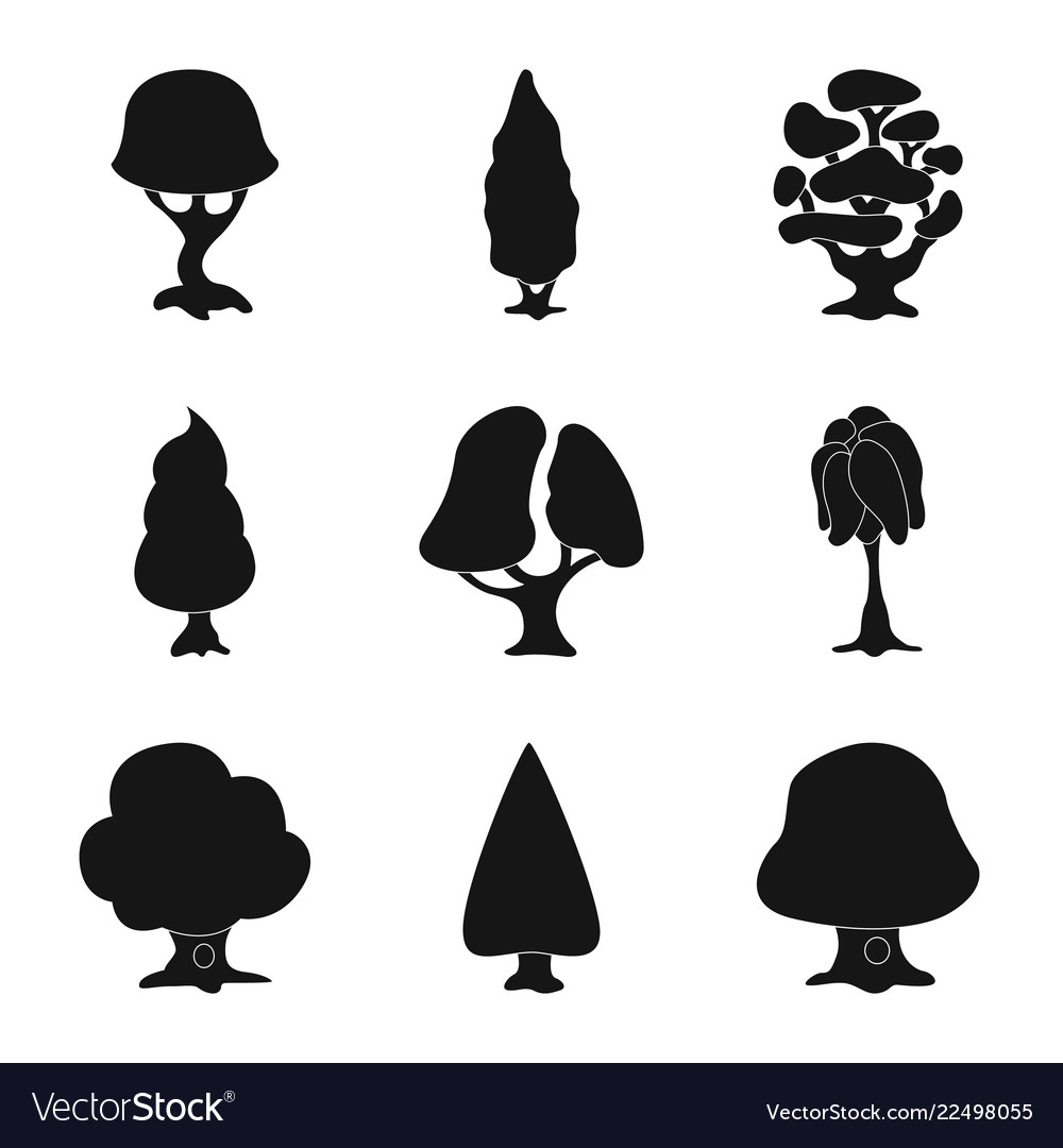 Design of tree and nature icon set