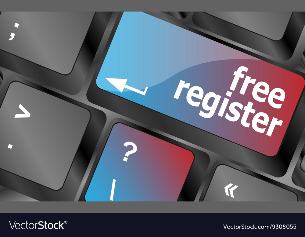 Free register computer key showing internet login
