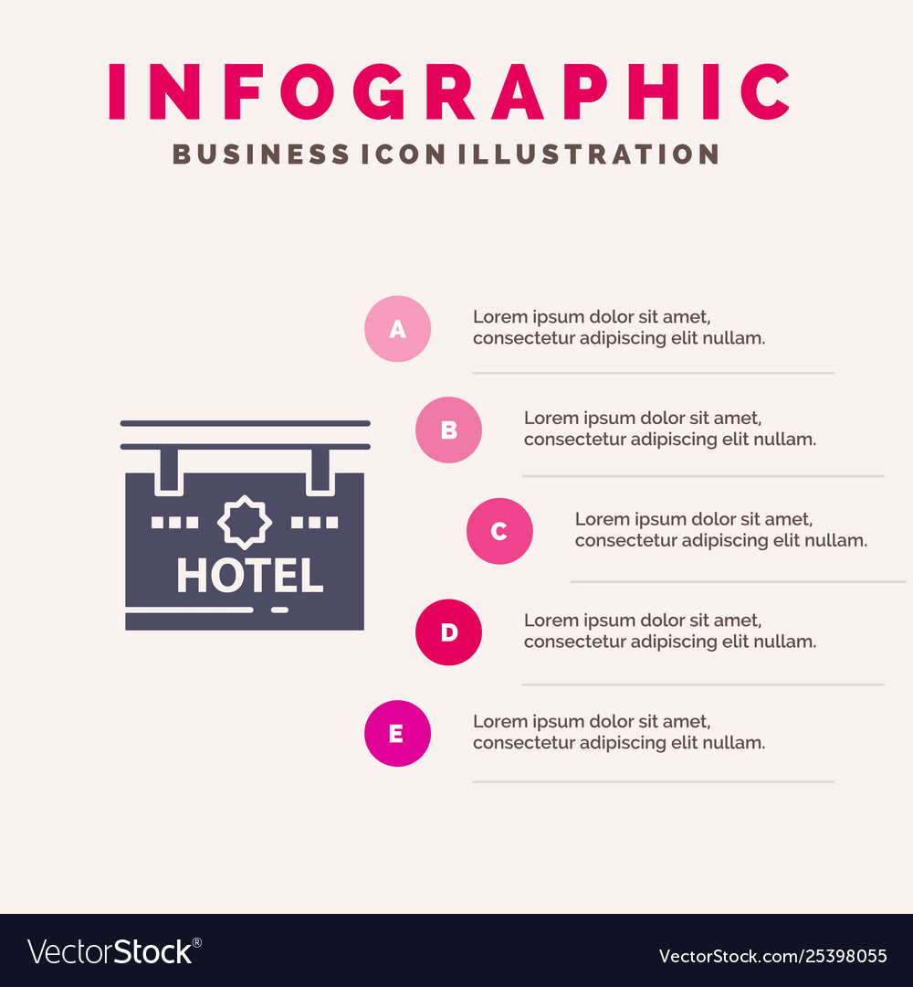 Hotel sign board location infographics