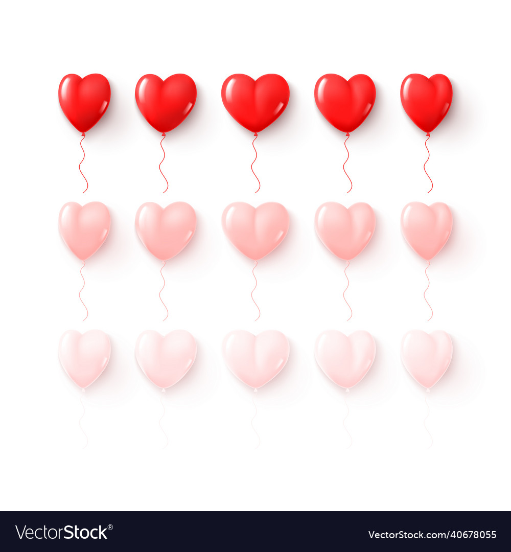 Set von Ballons isoliert auf weißem Hintergrund vector image Set von Ballons isoliert auf weißem Hintergrund