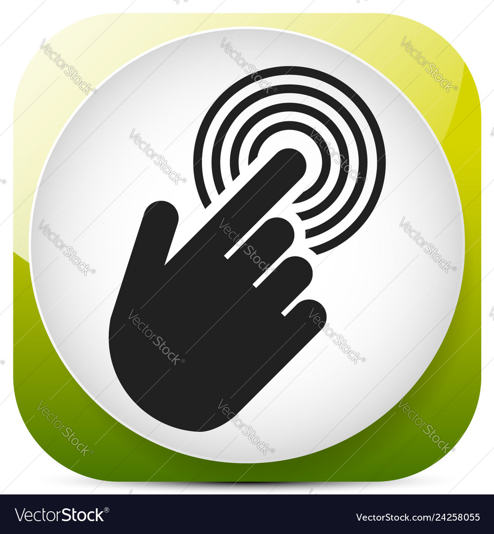 Tapping touchscreen on interface mobile phone icon Vector Image Tapping touchscreen on interface mobile phone icon