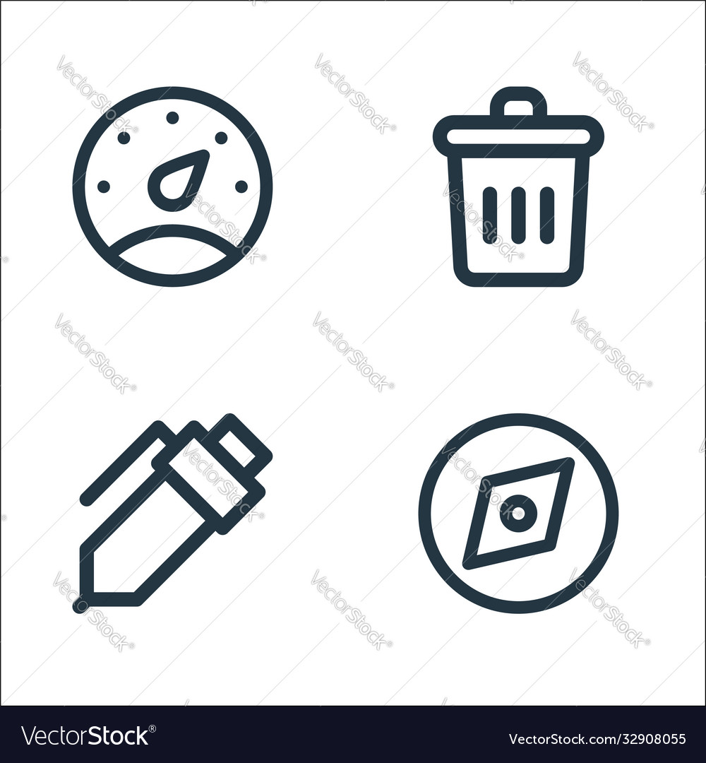 Benutzeroberfläche Linie Icons lineare eingestellte Qualität vector image Benutzeroberfläche Linie Icons lineare eingestellte Qualität