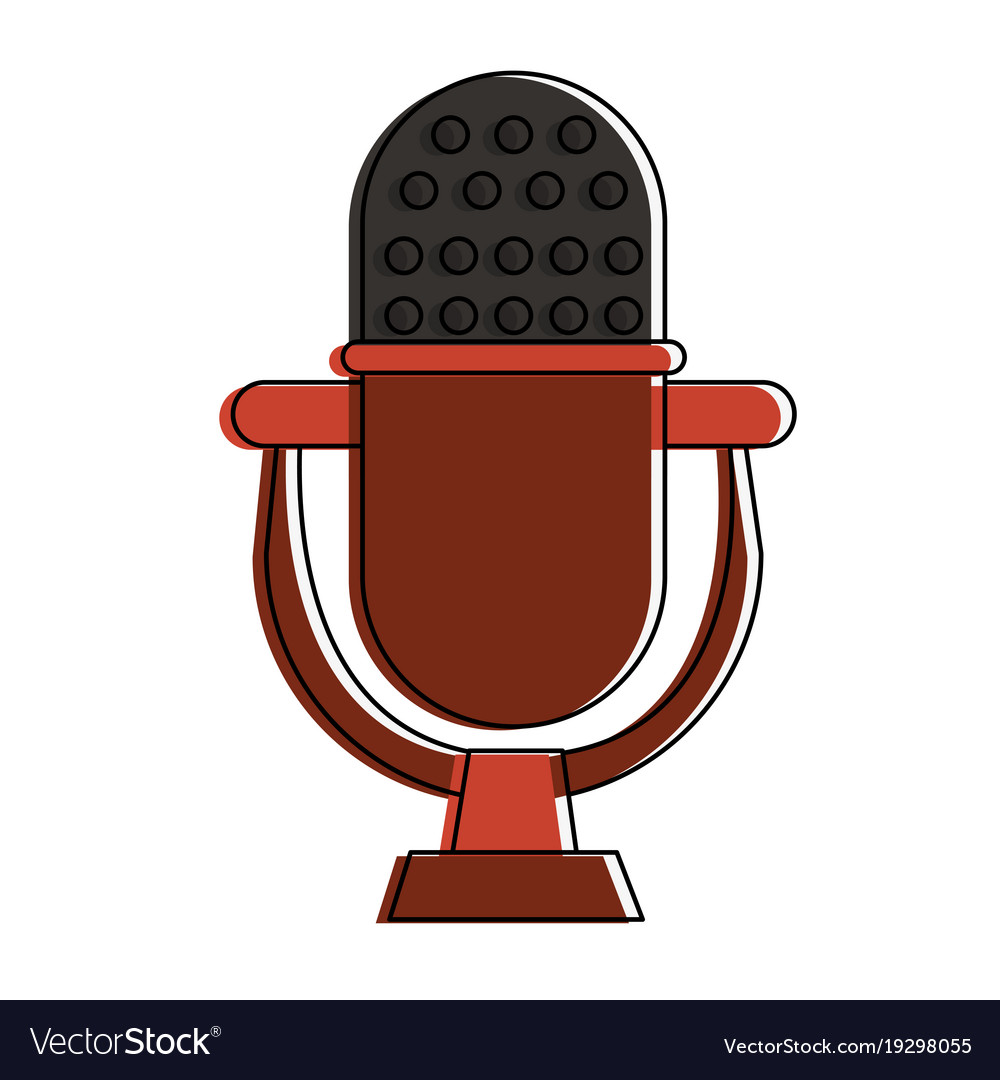 Vintage Microphone Symbol Royalty Free Vector Image