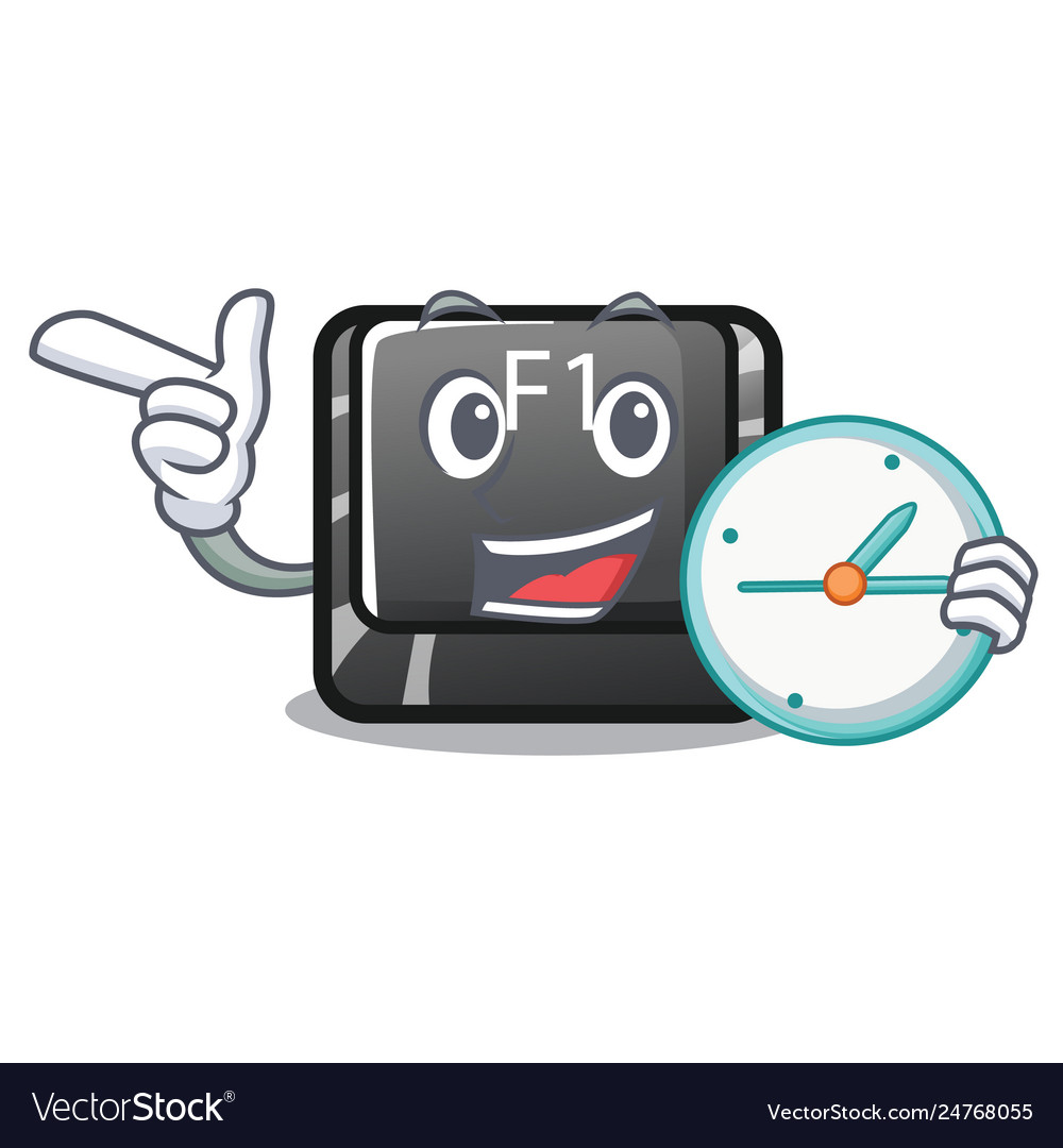 With clock button f1 in shape character