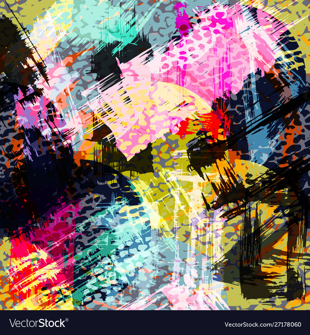 Abstract color pattern in graffiti style quality