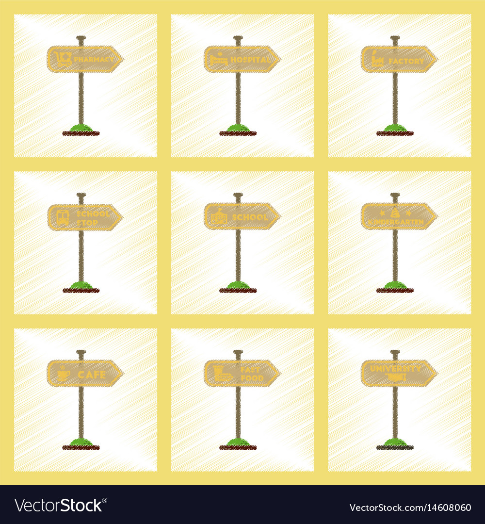 Assembly flat shading style icons university