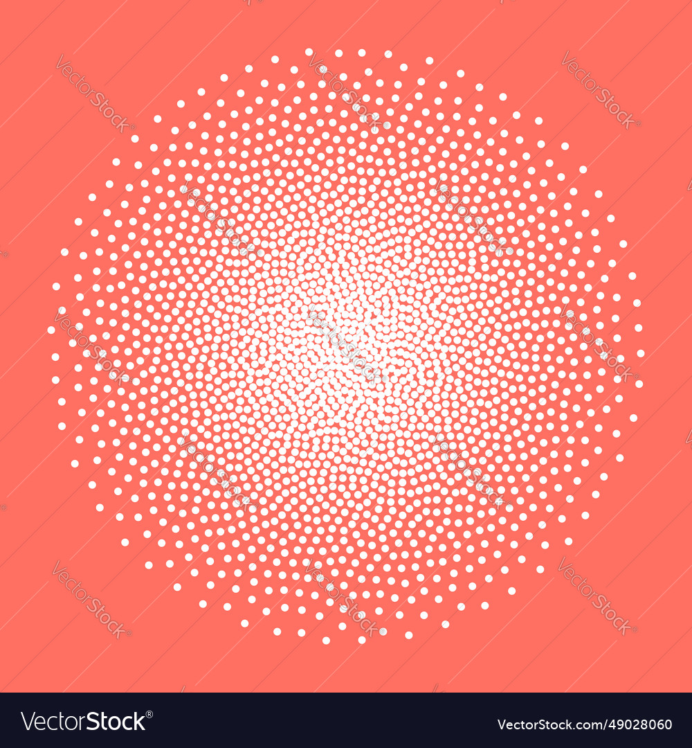 Chaotic dots that makes a round shape vector image Chaotic dots that makes a round shape
