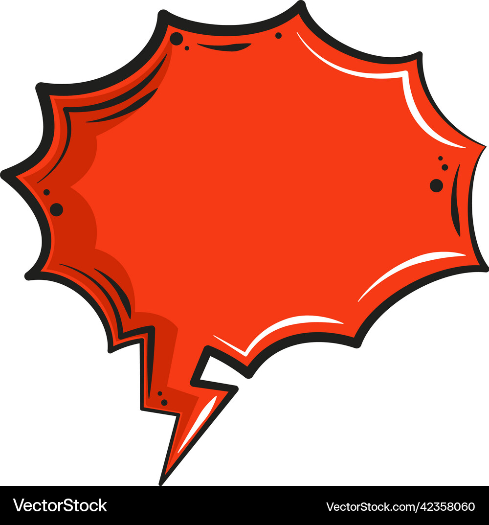 Comic blank speech bubble Royalty Free Vector Image