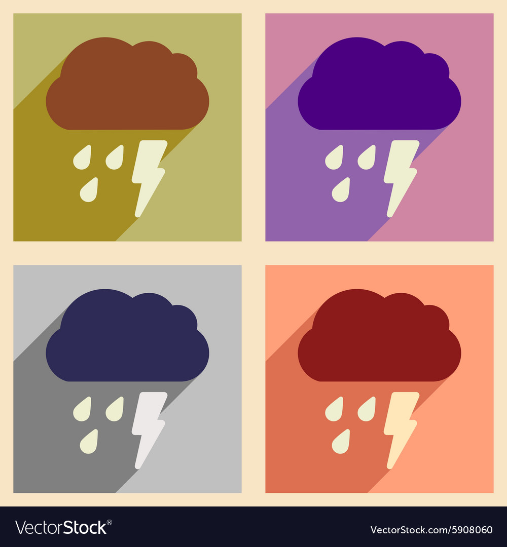 Flat with shadow concept and mobile application