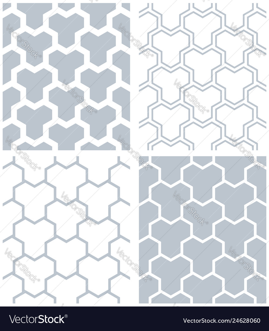 Geometric Hexagon Pattern Set