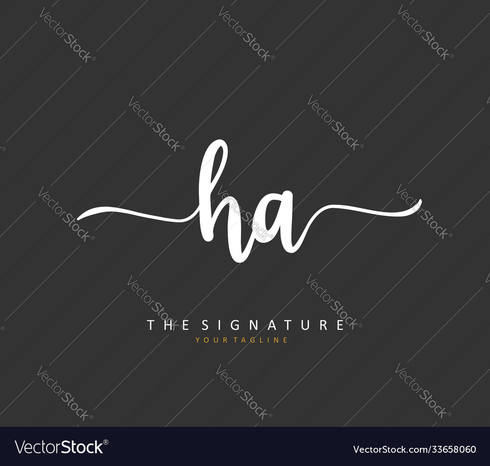 H a ha initial letter handwriting and signature