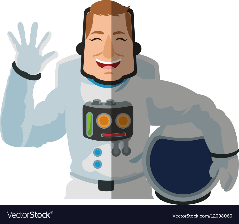 Isolated astronaut cartoon design Royalty Free Vector Image