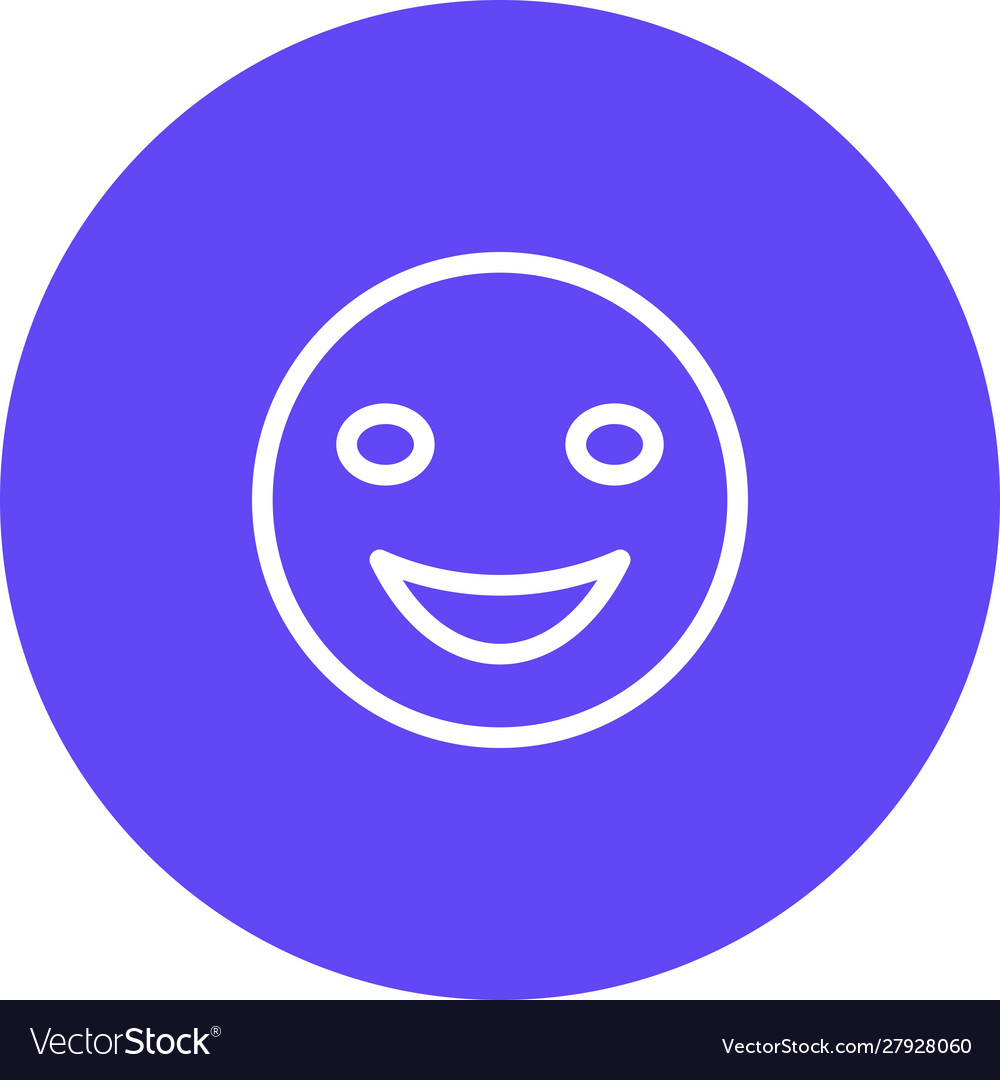 Round smile icon with white background Royalty Free Vector