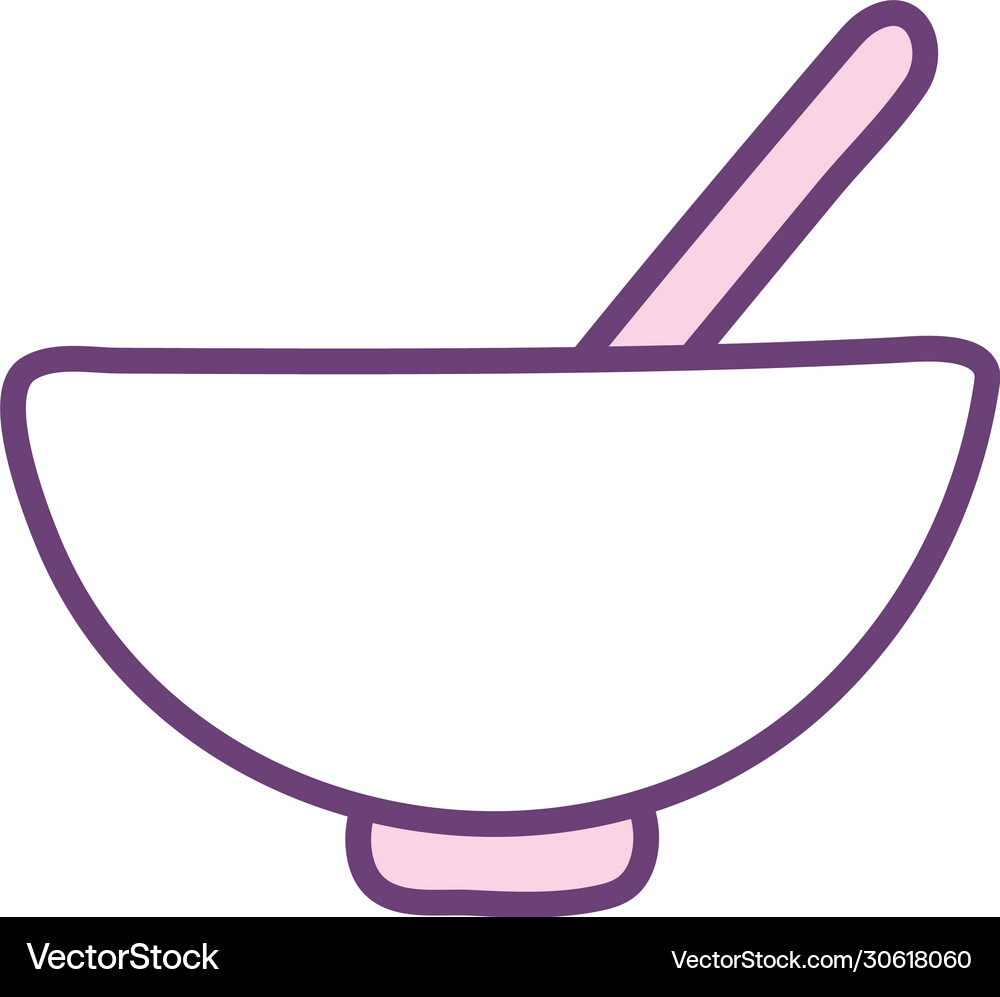 Science bowl line style icon design Royalty Free Vector