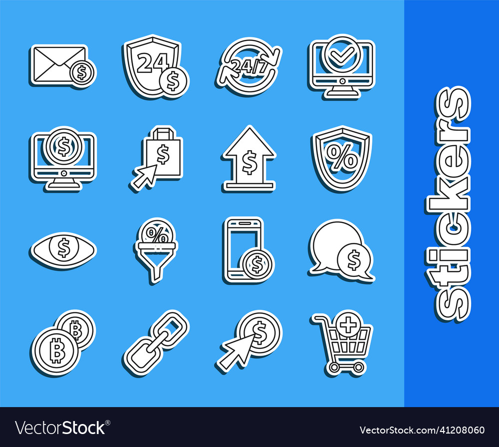 Set line add to shopping cart speech bubble vector image Set line add to shopping cart speech bubble