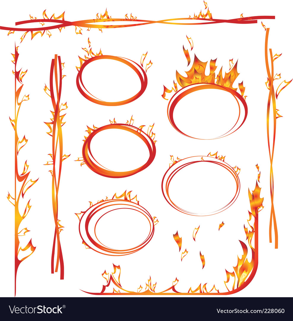 Set of fire elements