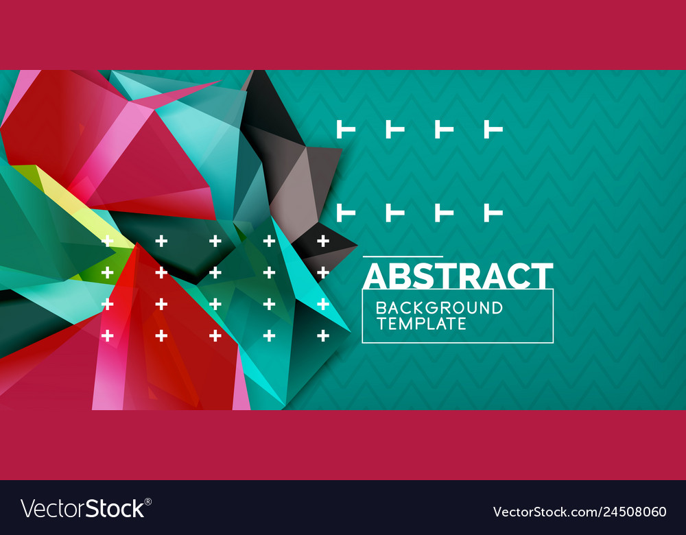 Triangular low poly background design vector image Triangular low poly background design
