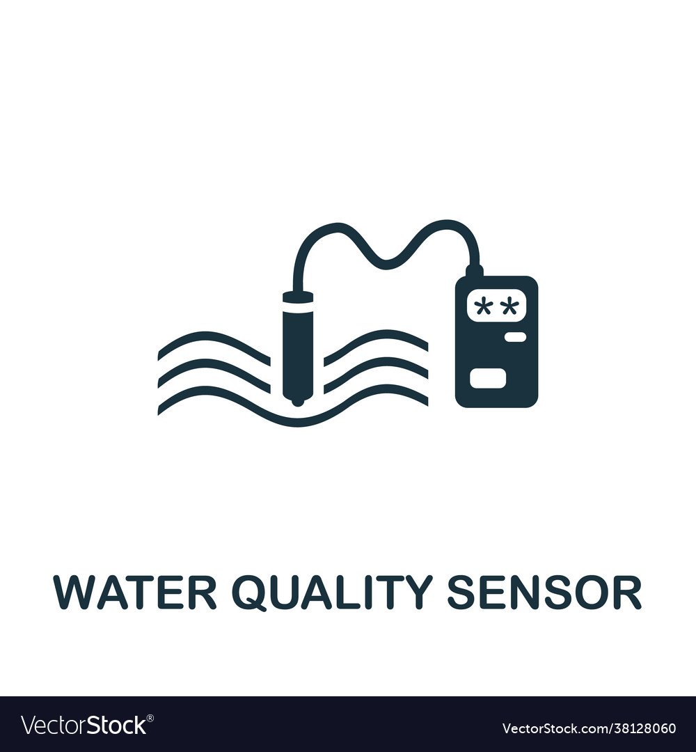 Water quality sensor icon simple element from