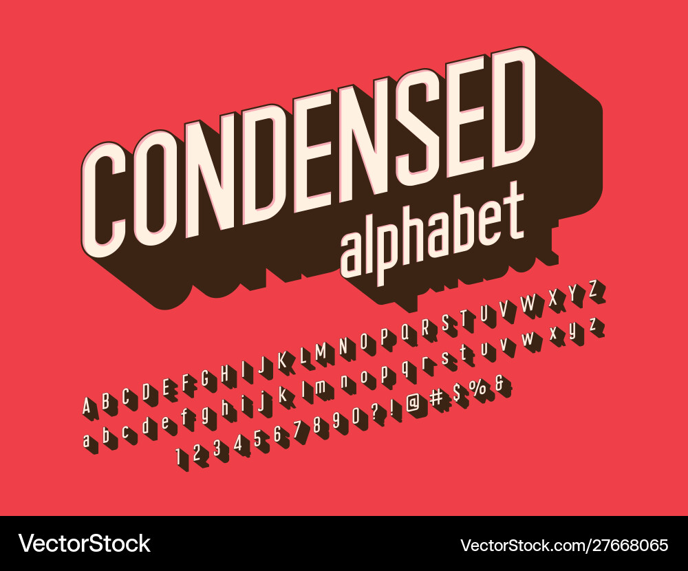 3d bold font Royalty Free Vector Image - VectorStock