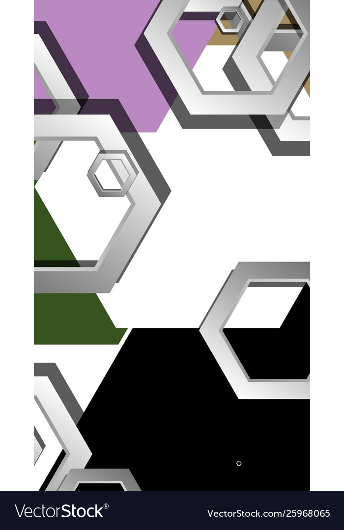 Abstract geometric background with hexagon cold