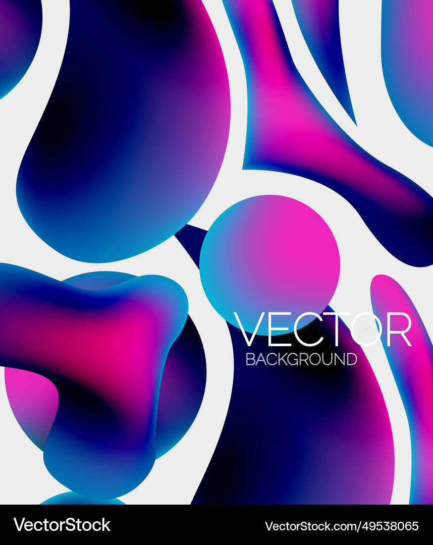 Abstract liquid bubble background Royalty Free Vector Image